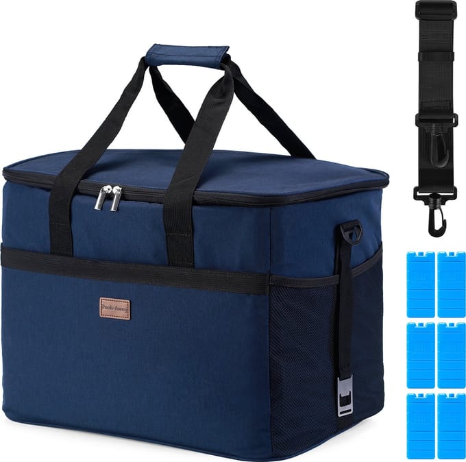 Packaway 4 Laags Geïsoleerde Koeltas - Lunchtas 40 liter - Donkerblauw