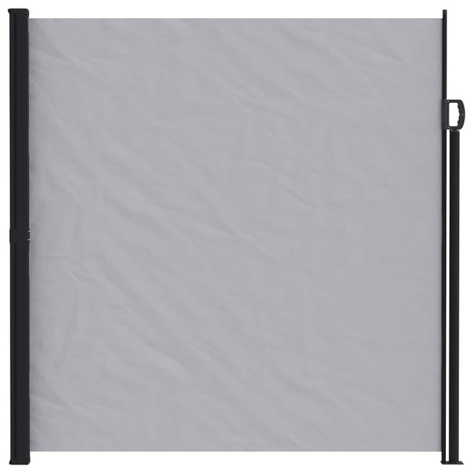 vidaXL - Uittrekbaar - Zijscherm - Rechthoekig - 180 - x - 600 - cm - Polyester - Grijs
