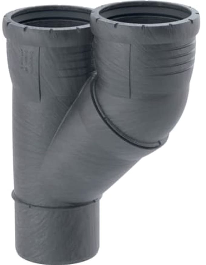 Geberit Silent-Pro Parallel T-stuk 45°, DN 100 / 90, 393.551.14.1