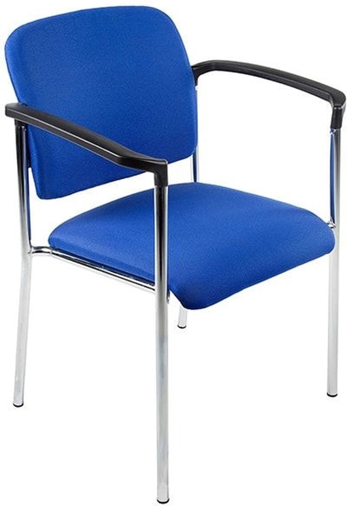 Vergaderstoel Bonanza Zwart met Chrome frame