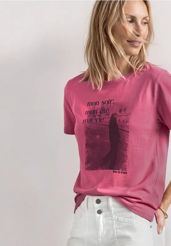 Shirt met ronde hals en fotoprint