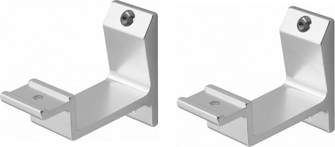 Hermeta leuninghouder - 3540-01 - Aluminium - Opschroef - Vlak zadel - 2 stuks