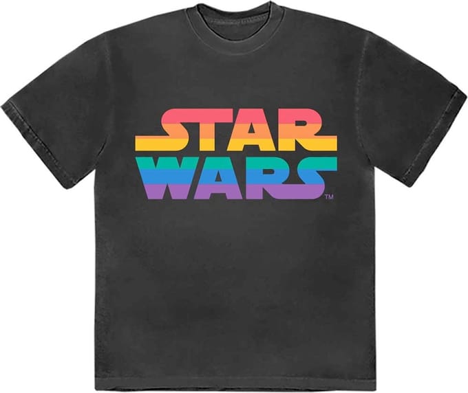 Disney Star Wars - Rainbow Logo Heren T-shirt - M - Zwart
