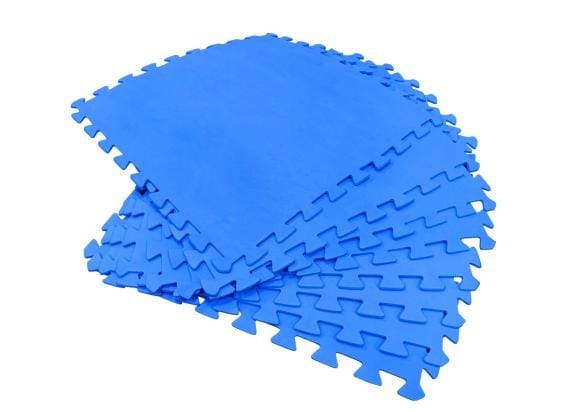 Vloertegels 50x50cm, 4mm dik glad - blauw - 8st.