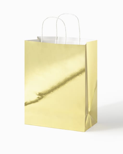 Cadeautas Folia goud kraft 24x31x12cm 20 stuks