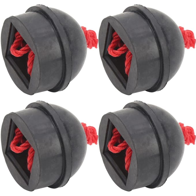 4pcs Porte-craie de queue de billard de poche en caoutchouc avec cordon Accessoire Noir noir