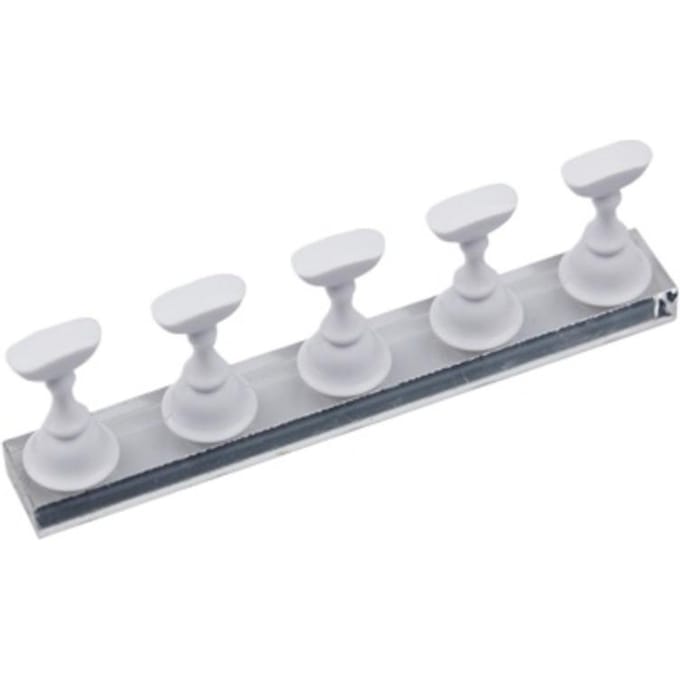 Set van 5 Nagellak Display Standaards, Acryl Basis Magnetische Schaakstandaard voor het Tentoonstellen van Nageltips wit