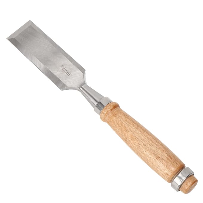 Platte Beitel Houtbewerkingsgereedschap Houten Handvat Snijgereedschap Duurzaam Industrieel Accessoire Cr V 32mm beige