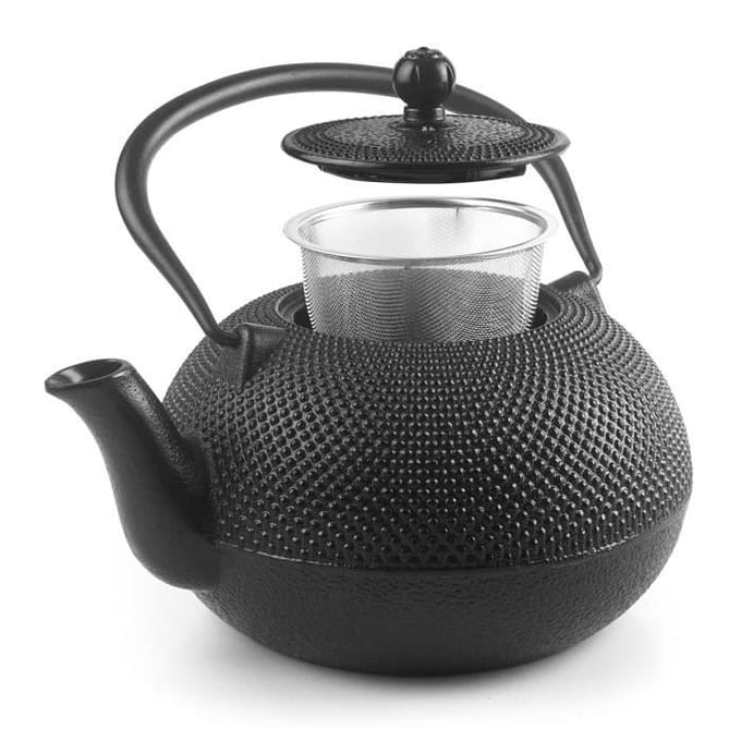 Theepot - IBILI - Zwart - Geëmailleerd Gietijzer - 1,8 L - Filter Inbegrepen zwart
