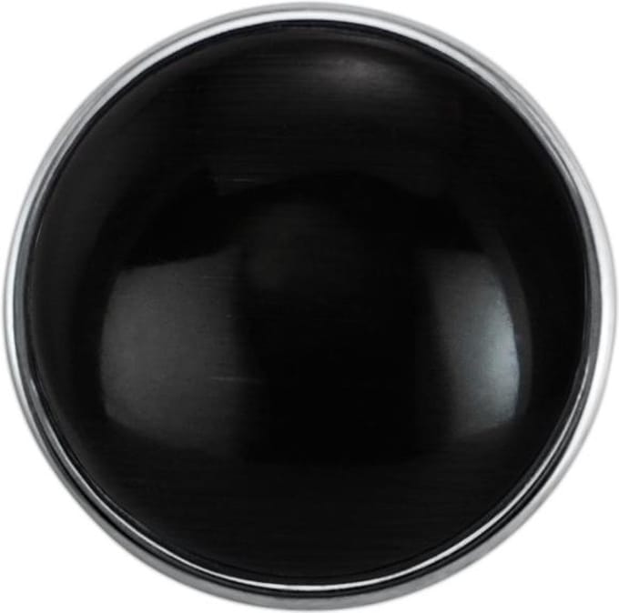 Quiges - Drukknoop Mini 12mm Cateye Zwart - EBCMK053