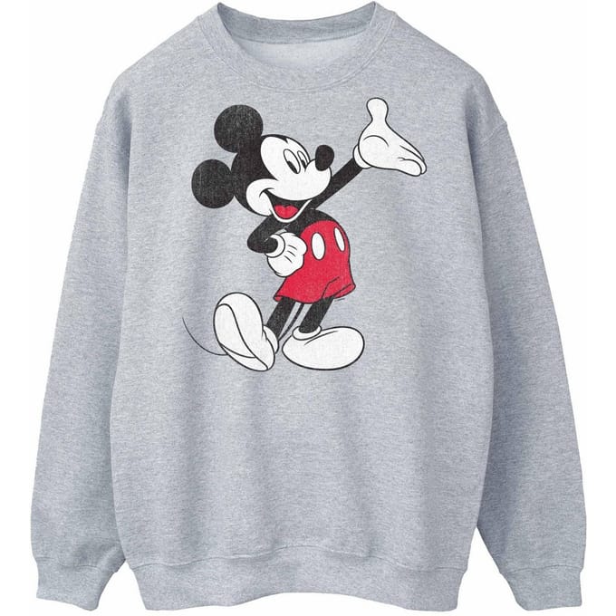 Disney Heren Traditioneel Golf Mickey Mouse Sweatshirt (Sportgrijs)