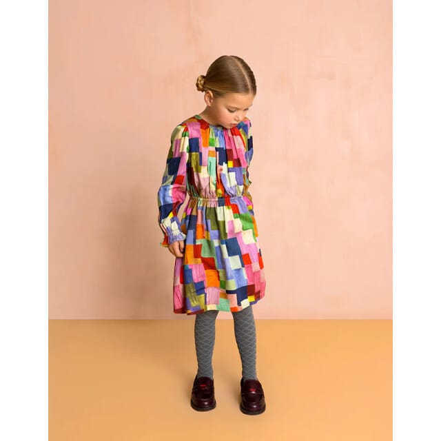 Oilily Danne Jurk- maat110/5yr Wedgewood