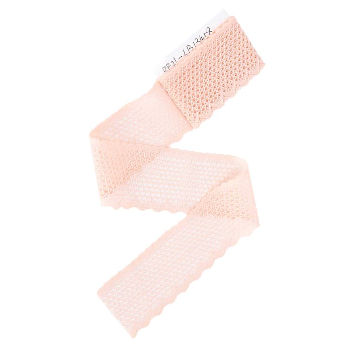 Kantlint Ruitpatroon Decoreren Ontwerpen Kleding DIY Knutselen 10 Yard 4cm Breed Lichtroze beige