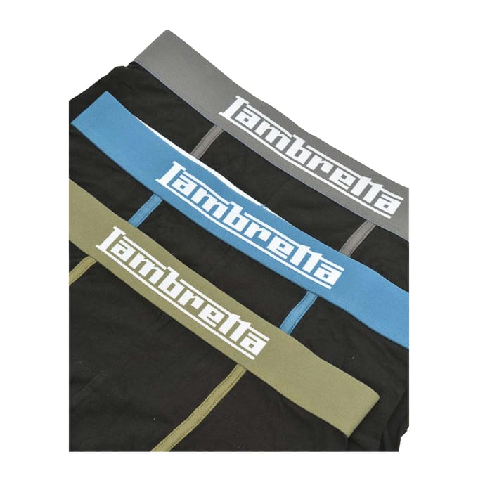 Lambretta Heren Classic Boxershorts (Set van 3) (Zwart)