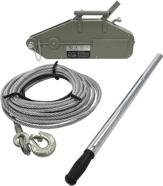 BTP - Staaldraadtakel - 800kg - 3-delig set - Lier