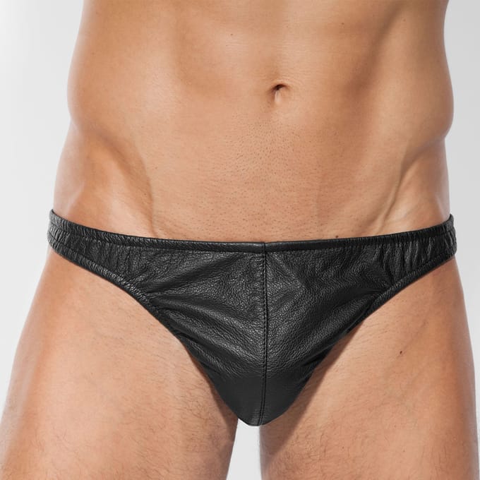 Rimba - Zwarte Leren Herenslip L