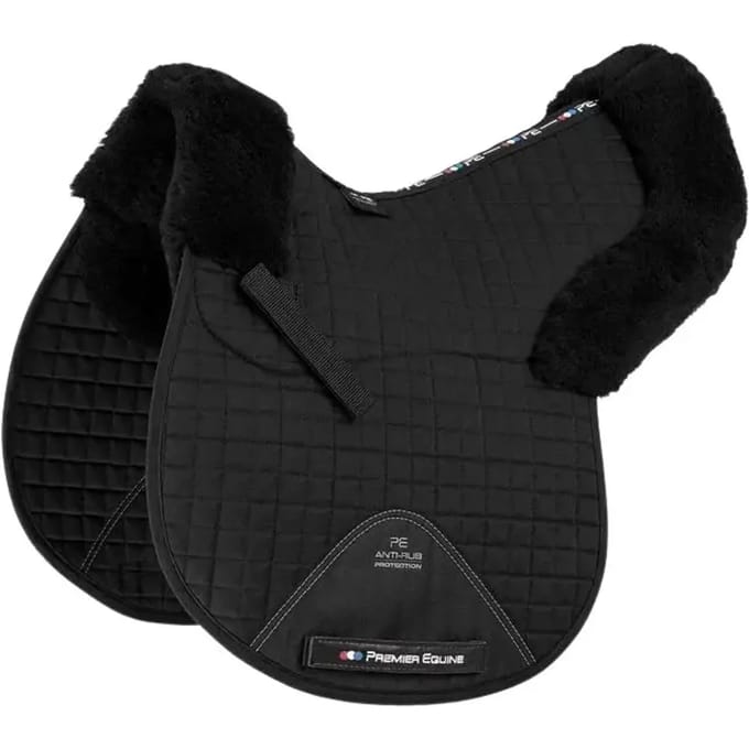 Geïntegreerd synthetisch schapenvacht zadeldek Premier Equine GP/Jump Numnah