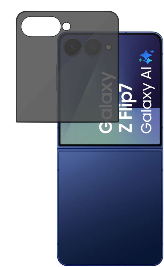 TechNow Privé Screenprotector geschikt voor Samsung Galaxy Z Flip 7 Screenprotector - Privacy Beschermglas - Rounded - Privacy Proteqt+
