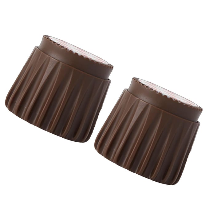 2 Stuks Muur Bedstopper Anti-Botsing ABS Ponsvrij Draaibaar Stil Bed Anti Schudgereedschap voor Thuis Bruin Klein
