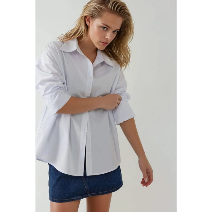 Reguliere Fit Katoenen Overhemd met Knopdetails