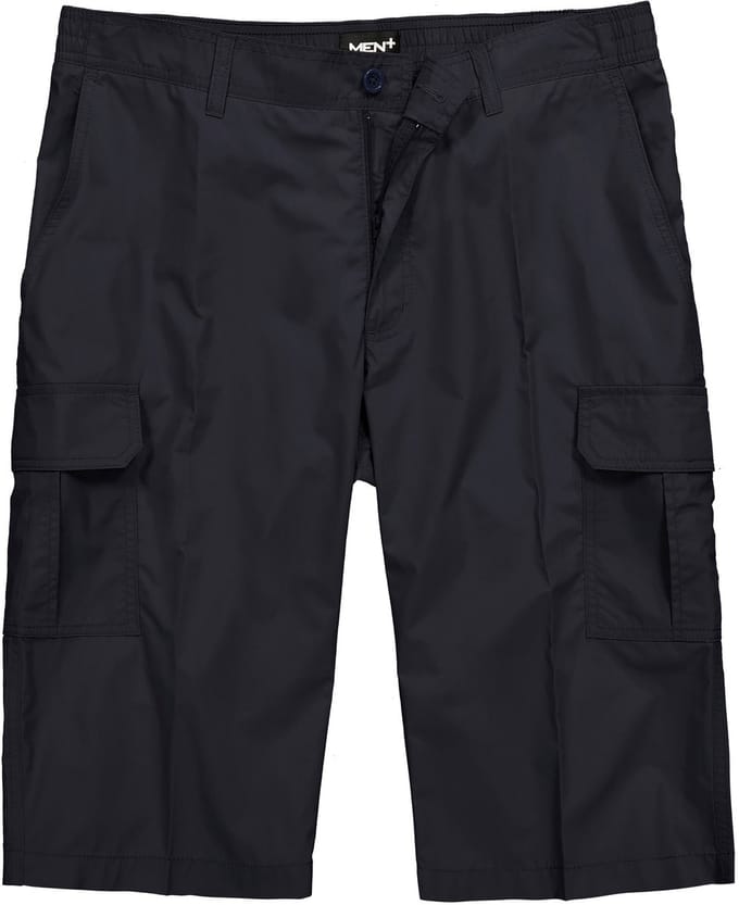 Men Plus - Heren - Cargo-capri UV- muggenschild elastische tailleband - Navy blauw - Maat L