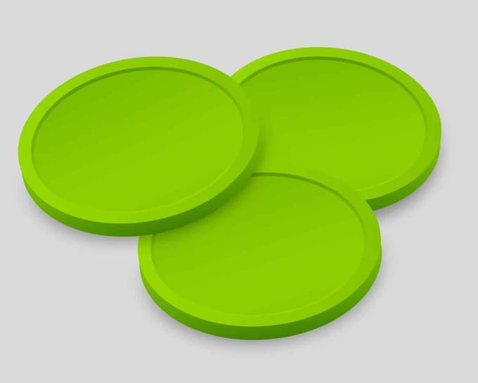 Blanco Consumptiemunten 29mm / Betaalmunten (per 500 stuks) - LIME GROEN