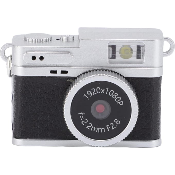 Vintage Camera met Sleutelhanger HD 1080P Video-opname Compacte Digitale Camera Ketting Accessoire zwart
