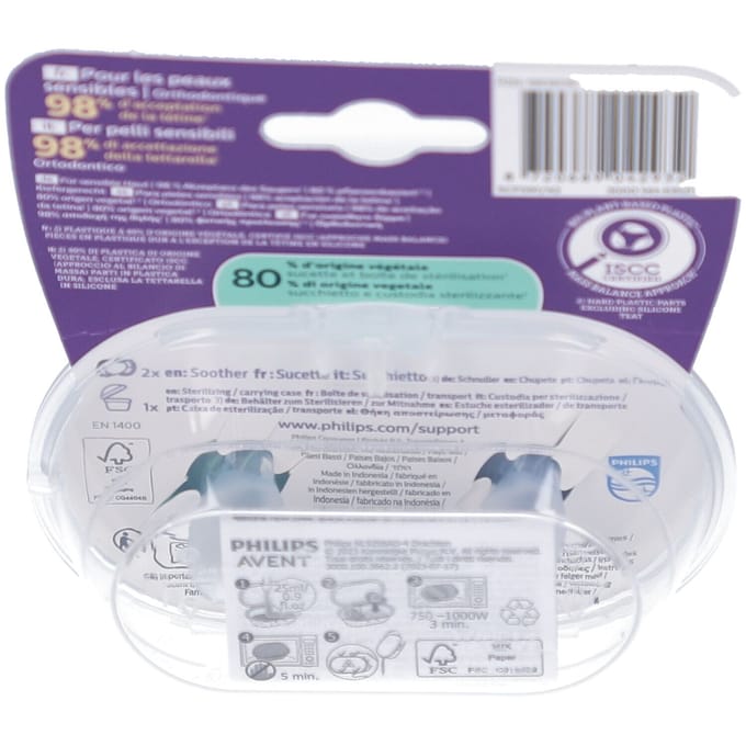 Philips Avent Ultra Soft Fopspeen - 6-18 Mnd - 2 Stuks - Plant-based