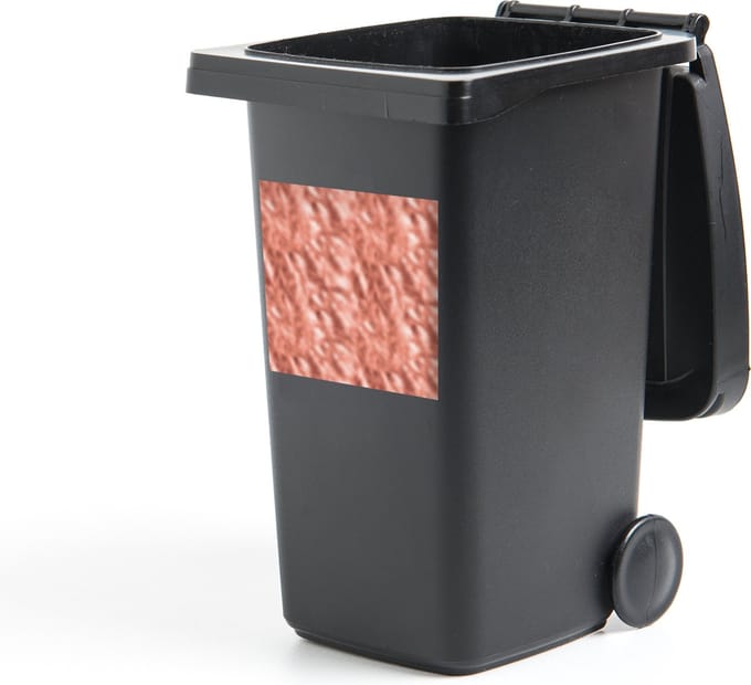 Container sticker Roze - Marmer - Structuur - Luxe - 40x40 cm - Kliko sticker