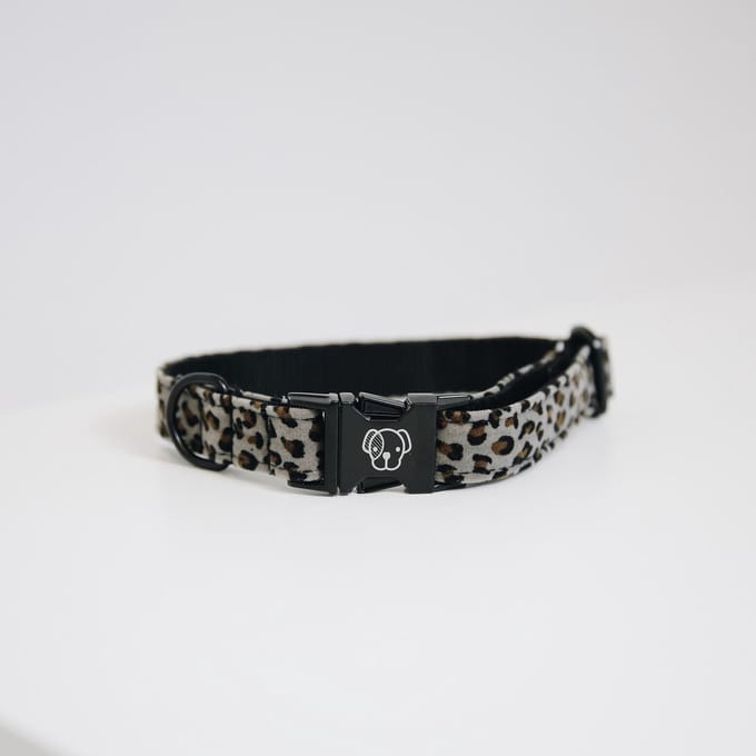 Kentucky Dogwear Hondenhalsband Luipaardprint - Grijs S - 28-40cm