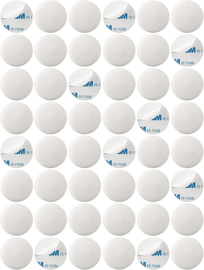 Wanddeurstopper - Zelfklevende buffer - Muur beschermen - Zonder boren - 48 stuks - Wit