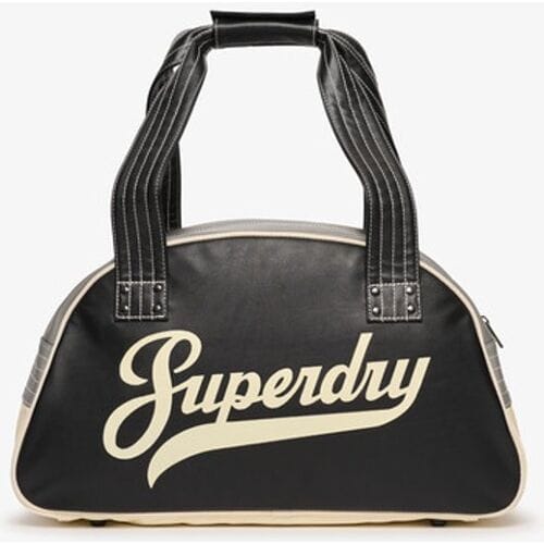 Superdry Retro Alumni Bowling Bag Handtas black/grey/cream