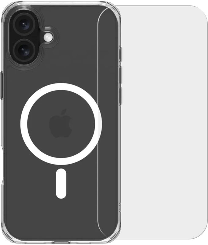 BlueBuilt Protective Back Cover met MagSafe iPhone 16 Plus + Screenprotector Glas