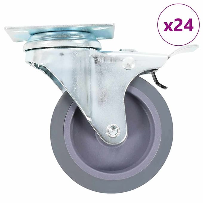 vidaXL - 24 - st - Zwenkwielen - 75 - mm