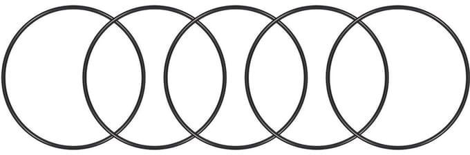 sourcing map 5 stuks nitrilrubber O-ring metrische afdichting rubber 133,3 mm buitendiameter. 128 mm binnendiameter 2,65 mm breedte