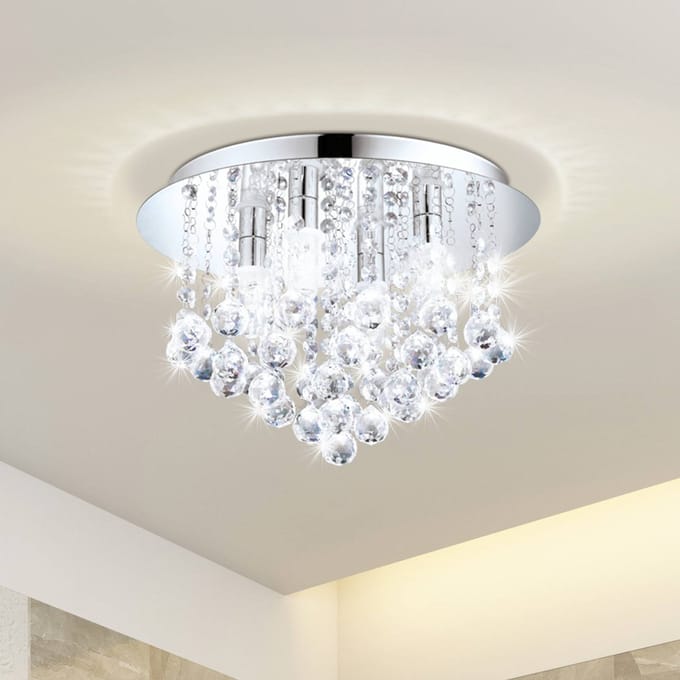 EGLO Almonte Plafondlamp - G9 - Ø 50 cm - Chroom