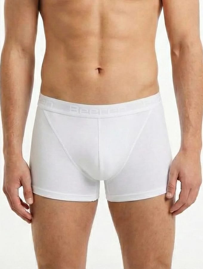2-pak microfiber heren boxershort Young - Wit / L