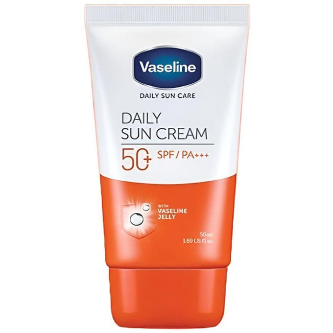 Crème Solaire Quotidienne Vaseline 50ml SPF50+ PA+++ Haute Protection & Hydratation Profonde white