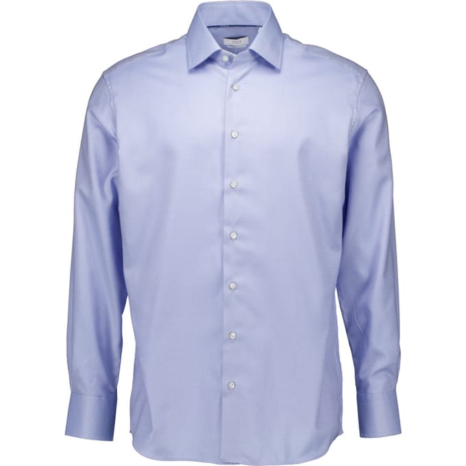 Eterna  Lange Mouw Overhemden Blauw 8082 X687