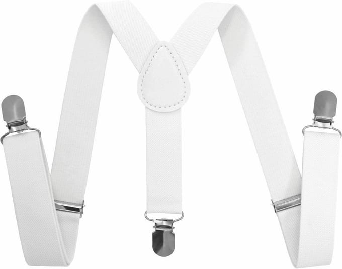 Fako Fashion - Kinder Bretels - Kinderbretels - Effen - 65cm - Wit