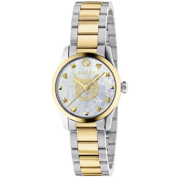Gucci YA1265012 G-Timeless 27mm Dameshorloge 27mm goud