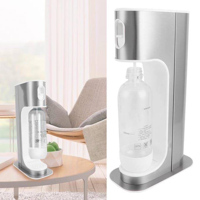 Draagbare Bruisend Water Machine Handmatige Sprankelend Water Drank Maker voor Thuis Commercieel Gebruik white