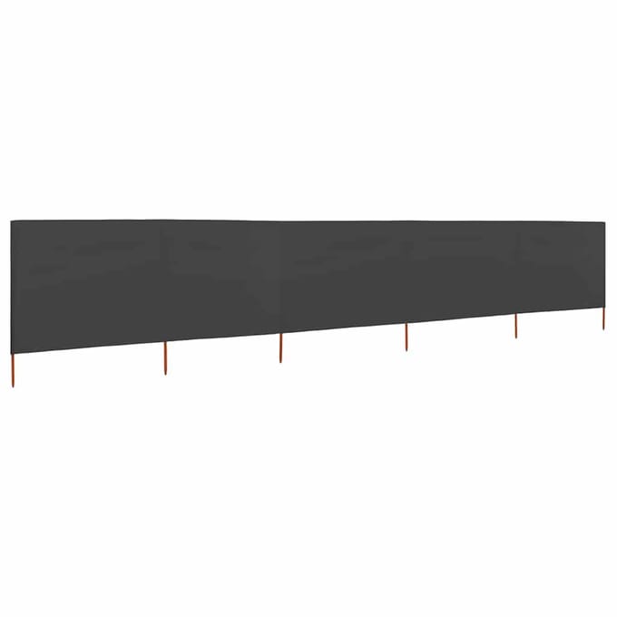 vidaXL - Windscherm - 5-panelen - 600x80 - cm - stof - antraciet