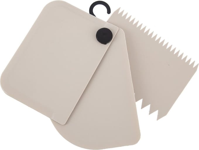 Taart Spatel Glad Gekarteld 3 stuks - Deegschraper - Glazuurspatel - Taartschraper - Glazuur Gladder - Icing Smoother