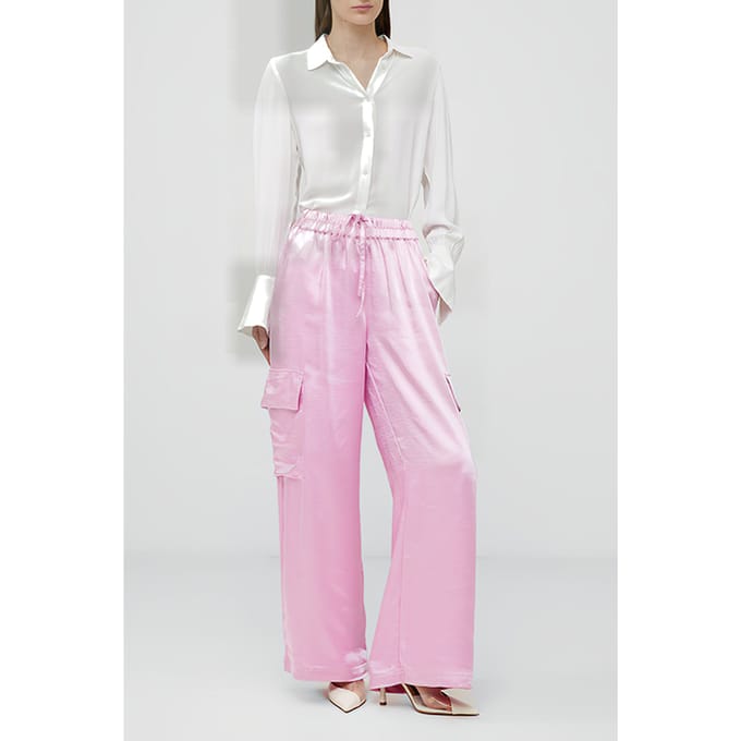 French Connection Chloetta Cargo Trouser Red Maat: M | Cargobroeken Outlet | Dames | Roze