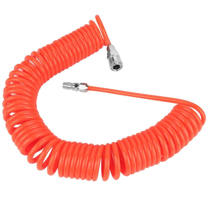 8mm*5mm Flexibele PU Terugslag Luchtslang met Koppelingen voor Luchtcompressorpomp 9m Rood