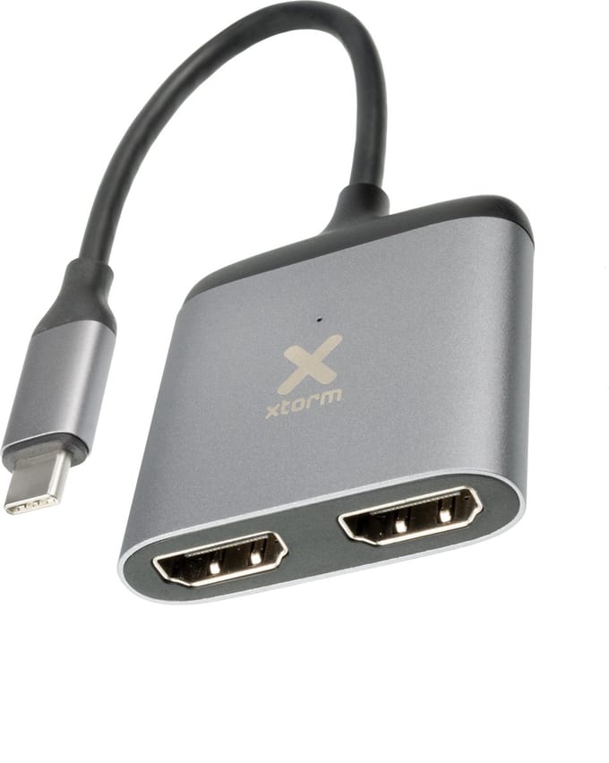 Xtorm USB-C Hub naar 2x HDMI - Connect Series - Grijs