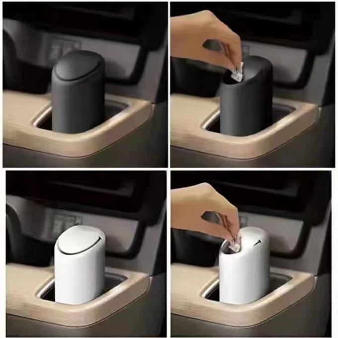 Auto Auto Prullenbak Auto Afvalbak Silicone Afval Stof Koffer Houder Afvalbak Auto Organizer Opbergdoos auto-accessoires wit