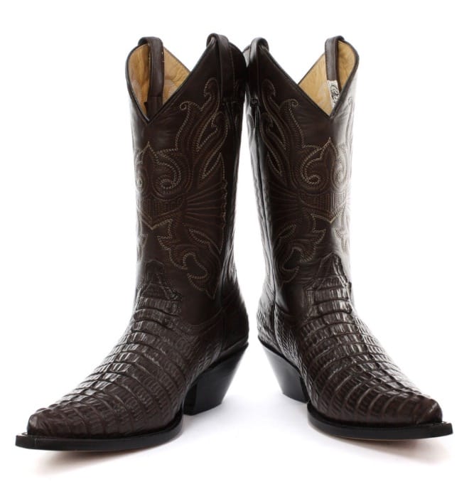 Grinders bruin leren western cowboylaarzen – Carolina
