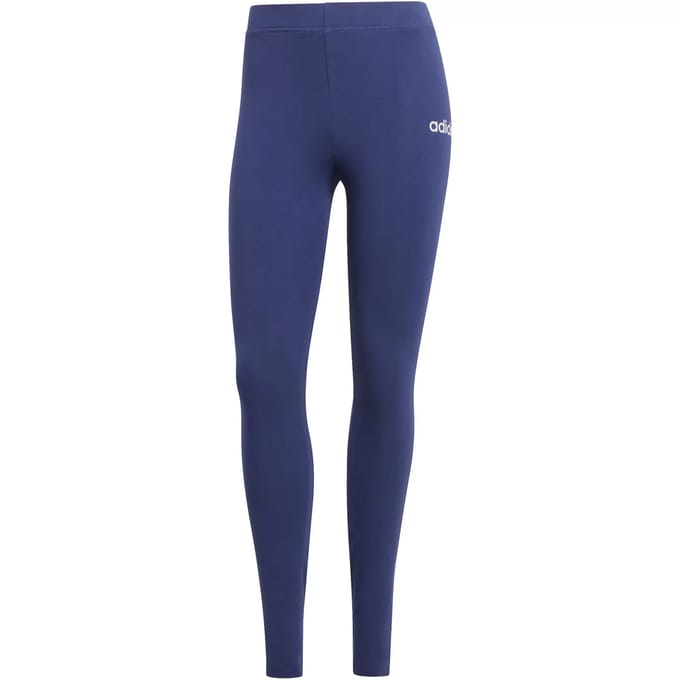 Adidas Sportswear Essentials Linear Katoenen Legging - Dames - Blauw